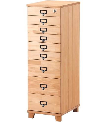 Amazon｜日本製 多段チェスト B4 9段 書類 引き出し ほぼ完成品